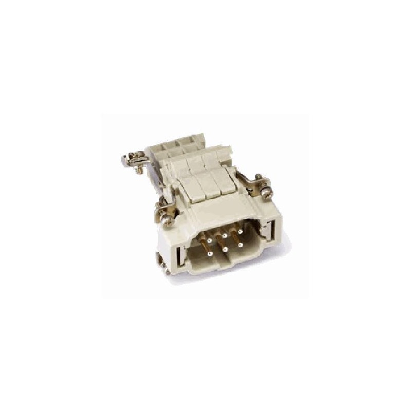 Insert HE AV, Raccordement à vis, mâle, 6 pin, 16A, Polycarbonate, 6B 